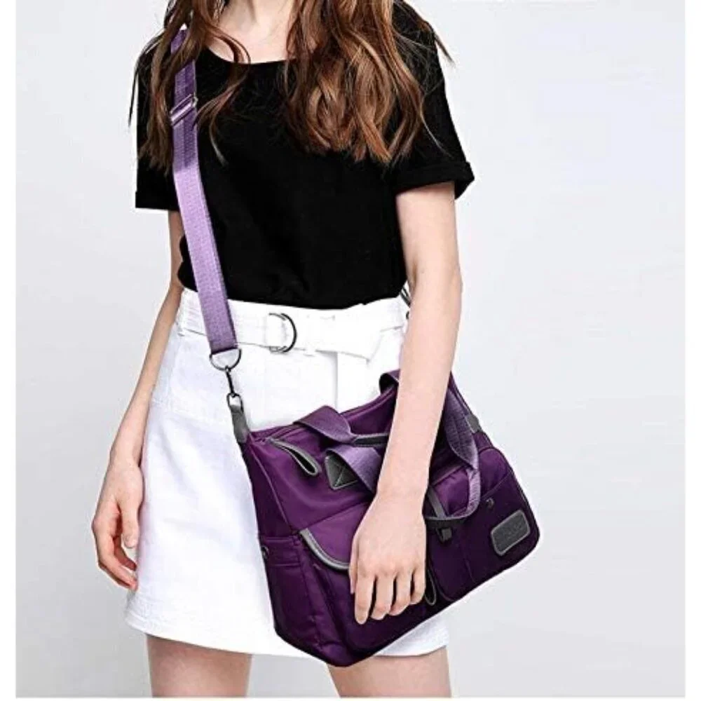 Women Oxford Cloth Waterproof Crossbody Bag Large Capacity Diaper Bag